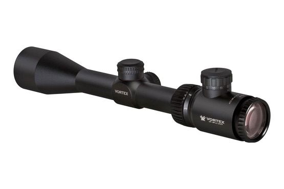 The Vortex Optics Crossfire II 3-9x illuminated scope is machined out of aluminum